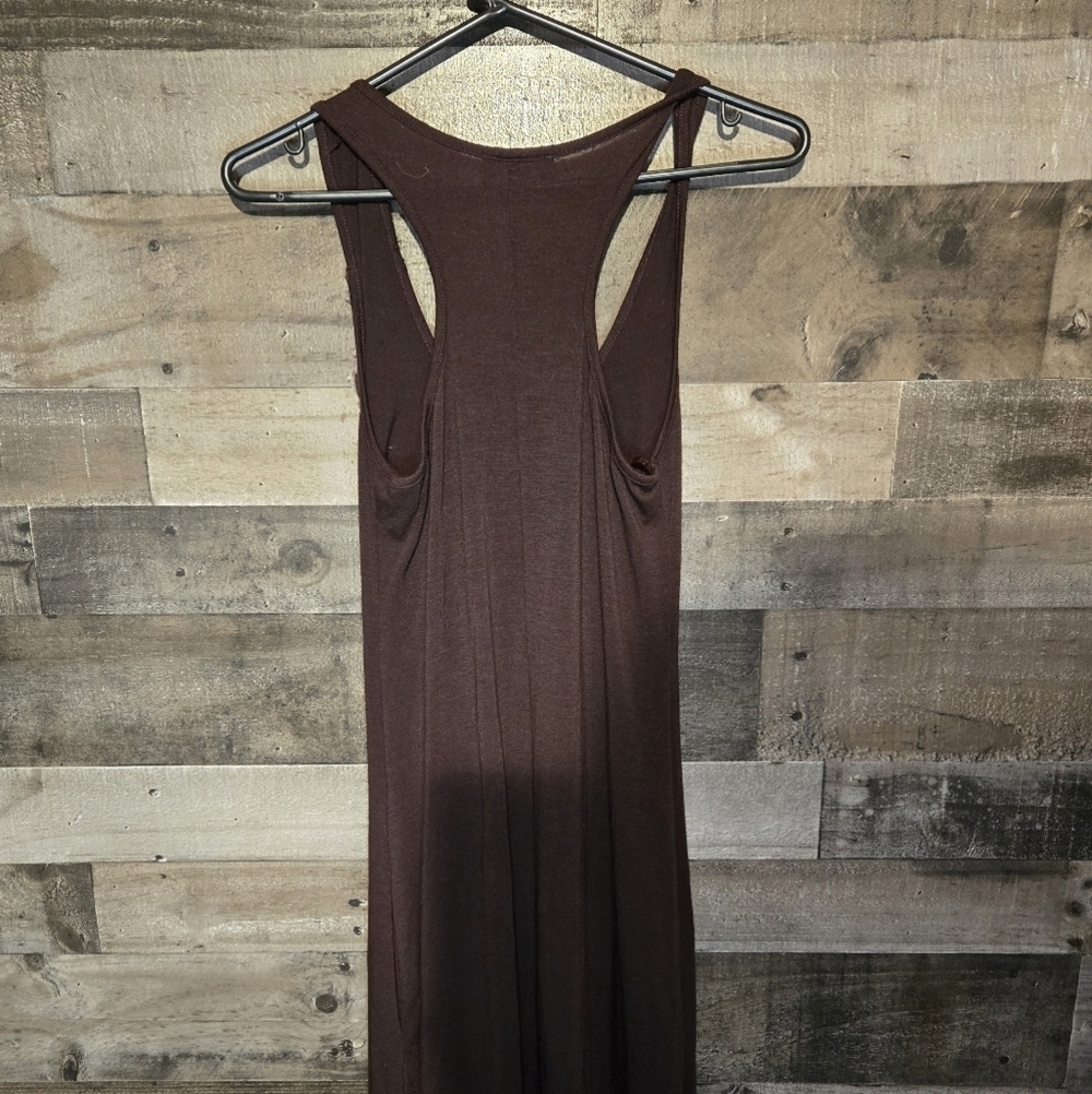 brown maxi dress with floral embellishment - Picture 4 of 4